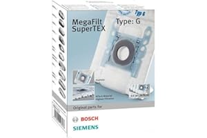 BOSCH ELECTROMÉNAGER Bosch BBZ 41 FG 4 Sacs Aspirateur + 1 filtre Compatible : BSG6/BSD 450 W Blanc