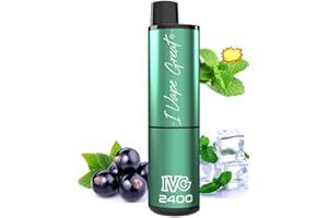 KING BAJ IVG 2400 Multi Flavour Menthol Edition 4 in 1 - Mint Burst, Blackcurrant Menthol, Polar Mint