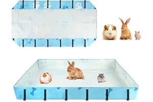 Mfsdai Cage pour Cochon d'Inde imperméable en Tissu Oxford(Cage Non Incluse),Cage pour Cochon d'Inde,Cage pour Petit Animal,Coussinets Pipi lavables pour Lapin et Hamster(Bleu) M