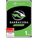 Seagate Barracuda, interne Festplatte 1 TB HDD, 3,5 Zoll, 7200 U/Min, 64 MB Cache, SATA 6 GB/s, silber, FFP, Modellnr.: ST100