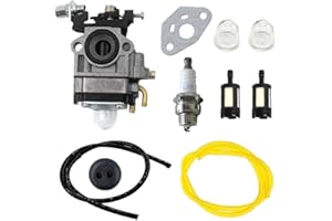 HURI Carburateur 10mm et Filtre à Essence avec Tuyau d'essence Joint de Réservoir Pour 22cc 25cc 26cc 30cc Debroussailleuse Tronconneuse Taille-Haie Tarier