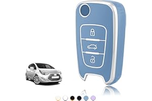 TOOMUME Etui na kluczyki z TPU, etui na kluczyki samochodowe pasuje do Hyundai i10, i20, i30, i40, ix20, ix30, ix35, Elantra Avante Kia Sportage Rio Ceed Picanto, osłona kluczyka ochronnego, obudowa