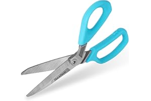 DURATECH 10" Multipurpose Heavy Duty Scissors, Stainless Steel Sharp Shears for Fabric, Carpet, Leather, Denim, Sewing & Tailoring, Household, Gardening