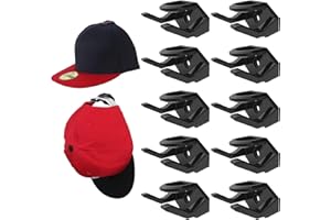 EACHPT Selbstklebende hut-halter,10 Stück Selbstklebende Huthaken,Minimalistischer Huthalter, Cap Halterung Wand,Selbstklebende Kappenhalter,Kappenhaken für die Wandmontage