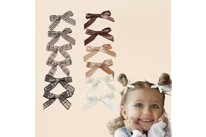 LITTLE LOOM BIG DREAMS 12 Pieces Children Hair Bow Clips Set, Little Girl Kid Pin, Hair ties Accessories for Birthday Children's Day Gift (12PCS Hair clips)