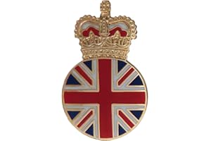 1000 FLAGS Queen Elizabeth II Broche couronne/Union Jack