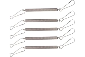 CAWHUI 5Pcs Spring with 2 Clips Used Singly or in Combination to Hold Rabbit Water Dispenser Drinking Bottle for Small Animals Feeding and Watering Supplies Pet Supplies