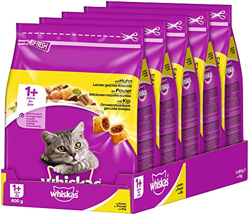 whiskas, croquettes pour Chat, Nourriture sèche pour Chat Adulte