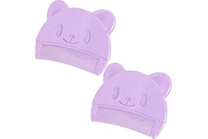 CENCERY 2 Stück Baby Haarbürste für Milchschorf, Haarbürste für Neugeborene, Kinderkamm mit weichen Zähnen, Milchschorf Kamm (Lila)