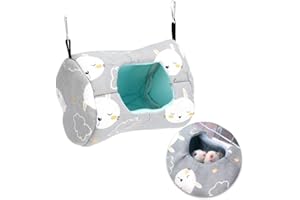 Cikonielf Kleintierkäfig Hängematte aus Leinen Hamsterkäfig Hängematte für Ratten/Kleinnager, Kleintierhöhle Käfigzubehör Spielzeug für Bartagame, Hamster, Frettchen, Ratte