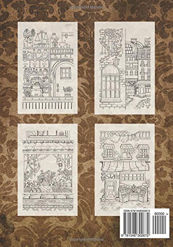 Book's Cover of Adult Coloring Book: Nice Little Town