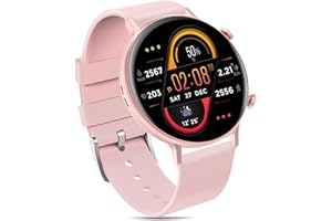 SHOWYLIVE Smartwatch Damen, Fitnessuhr Sportuhren Damen mit Herzfrequenz, Schrittzähler, Kalorien, Kamera Controller und Aufzeichnung des Menstruationszyklus für Android IOS- IP68 Wasserdicht