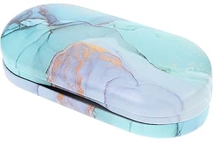 Ciieeo Eye Glasses 1 Set Eyeglass Lens Case PU 2 in 1 Double Sided Eyeglass Box with Mirror Travel Kit Contacts Case Holders with Soak Storage Tweezers for Home Travel Glasses Case