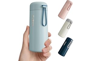 Exllena Botella Térmica Pequeña 250ml – Mini Botella de Acero Inoxidable sin BPA, Aislamiento Térmico 4-6 Horas con Diseño Portátil y Hermético(Azul Grisáceo)