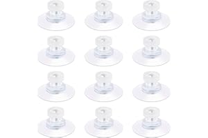 DAJISI 12 Pack Suction Cups Plastic Suction Pads 25 mm Clear PVC Sucker Pads Clear Suction Cup with Cap Nut Strong Thickened Sucker
