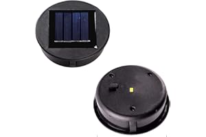 KZOBYD Solarleuchten Ersatz Top mit LED Leuchtmitteln Solarpanel Laterne Deckel Leuchten Ersatzoberteil Glühbirne Ersatzteil für Outdoor Hängelaternen DIY für LED Solarleuchten Garten Decor(8cm*2)