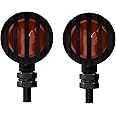 AllExtreme EXUMTS2 Heavy Duty Motorcycle Turn Signal Side Indicator for Royal Enfield Bullet & Harley Davidson (Amber, 2 PCS)