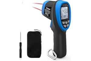 Digital Infrared Thermometer, Kethvoz Bluetooth Temperature Gun Measure High Temp -50°C~1500°C with Data Logger, Dual Laser Industrial Pyrometer for Furnace Kitchen Food Pizza Cooking