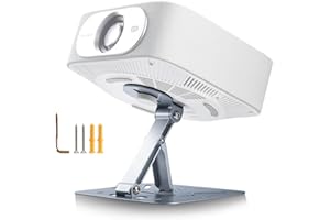 Salange 3-in-1 Projector Stand - Portable Projectors Desk,Wall and Ceiling Mount with 1/4-Inch Thread,Easy Setup with 180-Degree Adjustment,Compatibility with Most Projector for Home,Outdoor,Sliver