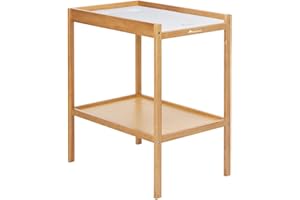 Bebeconfort Daisy, Fasciatoio Neonato, 0-12 mesi (11 kg), Materassino fasciatoio Impermeabile incluso, Facile da pulire, Sicuro, Ripiano Porta Oggetti, Facile da montare, Legno naturale