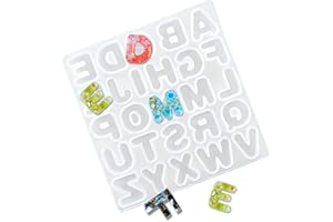 ZYDYRX Stampo Lettere Epossidiche Stampo Alfabetico Goccia Cristallo Stampo Silicone Fai da Te Alfabeto Ciondolo Portachiavi Stampo Alfabeto Stampo Silicone per Fare Artigianato Fai da Te