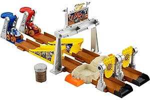 ​Fisher-Price Blaze and the Monster Machines Mud Pit Race Track, vehicle playset with mud slime for preschool kids ages 3 years and up