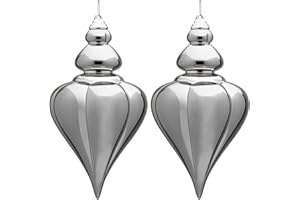 ‎BRIFUL 2er Set Weihnachtskugel Christbaumkugel Groß Bruchfest Glänzend Weihnachtsdeko aus Kunststoff Weihnachtsbaumschmuck Weihnachtsdekoration