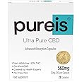 Pureis CBD Capsules, Ultra Pure, Advanced Absorption - CBD Supplement Fast Absorption - 20mg - 0% THC, Non-Addictive, Vegan, Gluten-Free - 28 Capsules