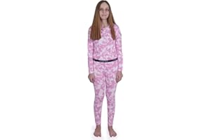 INNERSY Ensemble de sous-Vêtements Thermiques Fille Manches Longues et Pantalon Enfant Chaud Hiver 8-16 Ans