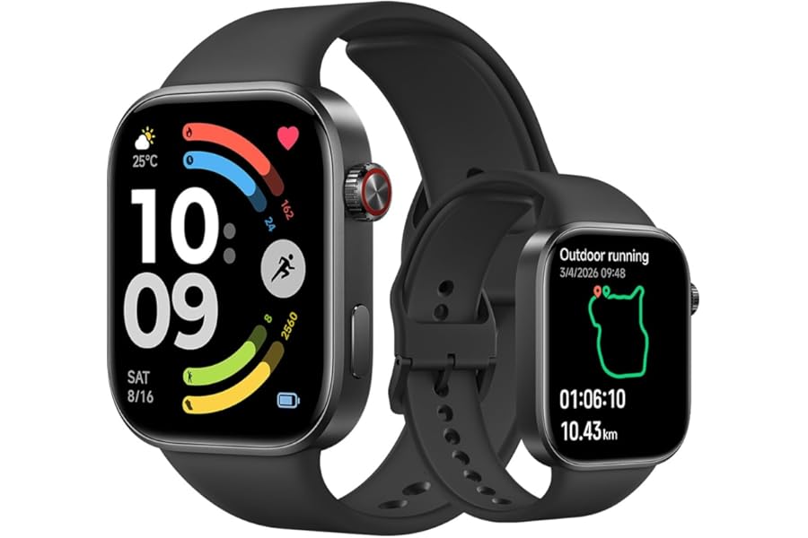 XIAOMI Redmi Watch 6, Smartwatch Uomo Donna, Activity Tracker AMOLED 2.07'' con Monitoraggio di Frequenza Cardiaca, 150+ modalità sportive, Autonomia 24 giorno, 5ATM, GPS, Android&iOS, Nero