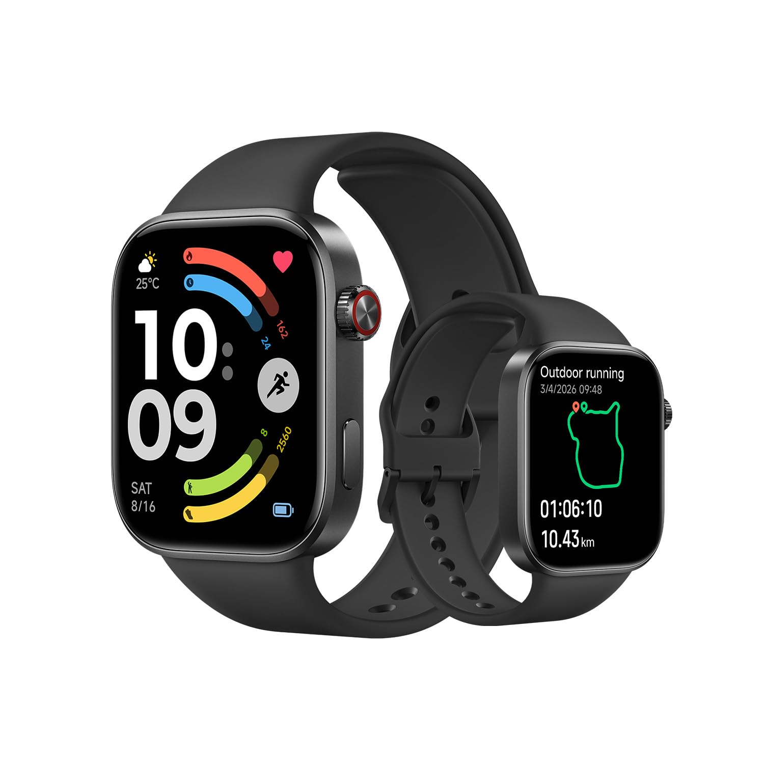 XIAOMI Redmi Watch 6, smartwatch Hombre y Mujer, 24 días, Negro | Pantalla 2,07", monitor de corazón, sueño y estrés, 150+ deportes, GPS, 5 ATM, Android e iOS