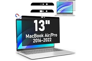 LAMA Magnetic Privacy Screen Filter for MacBook Pro 13 Inch (2016-2022, M1, M2) and MacBook Air 13 (2018-2021, M1), Removable Anti Glare Blue Light Filter with Camera Cover Slide for Mac 13'' Laptop