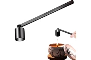 Esteopt Kerzenlöscher, Dochtlöscher, Zubehör mit langem Griff, Edelstahl, für die meisten Kerzen (Black)