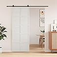 LAPOOH Barn Door White 80x208 cm Solid Wood Pine,Sliding Door,Space-Saving Sliding Design,Barn Door-850645