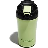 Muitomas, Thermo Mug with Lid, Thermal Coffee Cup for Hot and Cold Drinks, Steel, Practical and Portable, Capacity 350 ml, Gr