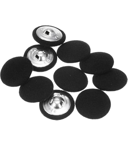 20 Bottoni In Metallo Rivestiti Cotone - Verde Militare, 10mm - Per Abiti E Giacche - Foto 6