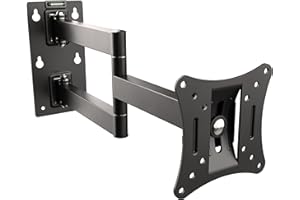 RICOO Monitor Halterung Wandhalterung Schwenkbar Bildschirmhalterung Monitorhalterung für 13-34 Zoll Flach Monitor-Arm Neigbar S2911 Computer Curved PC Bildschirm Wand-Halter VESA 75 x 13-34 x 100