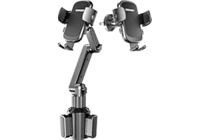 TOPGO Uchwyt na telefon samochodowy Pro Ver [regulowana wysokość i brak wstrząsów] Uchwyt na telefon samochodowy kompatybilny z iPhone 16 Pro Max i innymi smartfonami, czarny