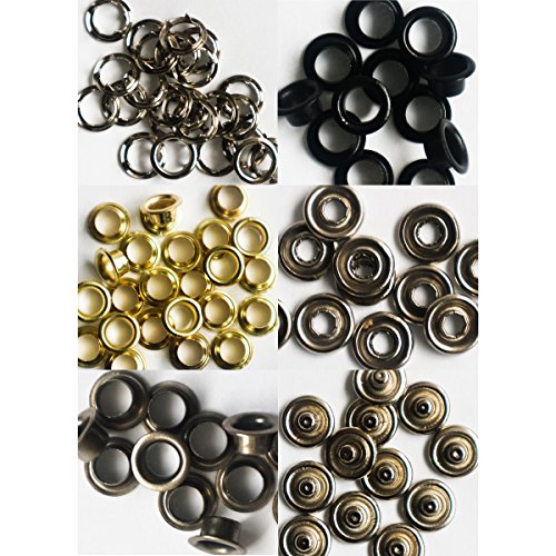5-Loch Lochzange Ösenzange & Ösen Set von Kurtzy – Metallösen Druckknopf Stud Ring Schneider Zange Werkzeug – ideales Werkzeug für Leder, Stoff, Gürtel, Kleidung, dekorative Reparatur - 3