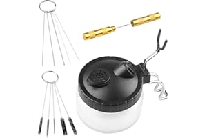 MOLY MAGNOLIA A + certains Airbrush kit de nettoyage Nettoyant pour aérographe avec ensemble de classe Pot, support en acier inoxydable, aiguille et brosse Accessoires, Airfix modèles, Iwata Spray Guns
