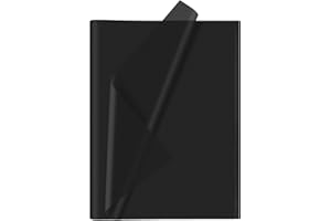 CHRORINE 60 hojas de papel de seda negro de Halloween, papel de seda para envolver regalos, papel de seda a granel para manualidades, decoración de cumpleaños, vacaciones, fiesta de Halloween (20 x