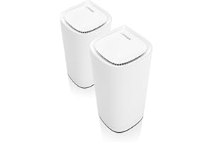 ‎LINKSYS Linksys Velop Pro WiFi 6E Mesh System MX6202-KE Router Cognitive Mesh z pasmem 6 GHz i 5.4 GB/s, pokrycie domów o powierzchni do 550 m² i 400 urządzeń, 2 sztuki