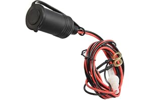 Carviya - Presa accendisigari femmina, con fusibile e cavo di 180 cm, 12 V, adatta per auto, moto e barche, impermeabile