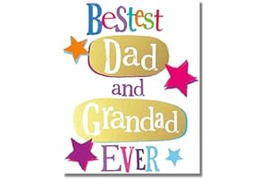 DANILO PROMOTIONS LTD Brightside Dad and Grandad Father's Day Card, Fathers Day Card for Grandad, Grandad Fathers Day Card, Best Ever Dad and Grandad Fathers Day Card
