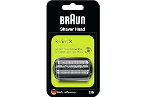 Braun Series 3 ORIGINAL ersättningshuvud, återfår 100% rakprestanda, kompatibel med serie 3-rakapparat, tillverkad i Tyskland, 21B
