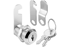 Litensh Cerradura 25 mm para buzón de correo, llave igual, caja herramientas, cajones, aparador, puerta, muebles, taquilla