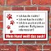 Produktbild Schild "Kaufe nichts Hund Religion lustig " 3mm Alu-Verbund, 300 x 200 mm