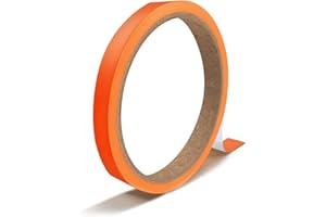 GREENSTIK MATERIALS 3mm x 10m Self Adhesive Coloured Vinyl Pinstripes Car, Vehicle Graphics & Detailing (Pinstripe Orange 3mm)