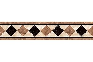 Yootiko Wall Borders Wallpaper Border Peel and Stick Self-Adhesive Border Wall Sticker Wall Paper for Bathroom Waterproof Removable Bedroom Living Room Kitchen Wall Decor