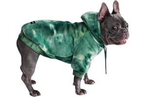 Spark Paws Felpa con cappuccio per cani di taglia piccola, media e grande, adatta per bulldog francesi, pitbull, cuccioli, giacca invernale alternativa – verde Skydye, XL